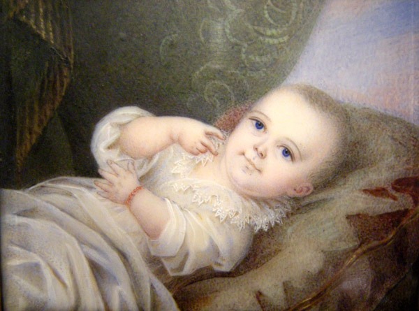 "Baby in the bed", miniature on ivory Item ID 2121 – Bild 2