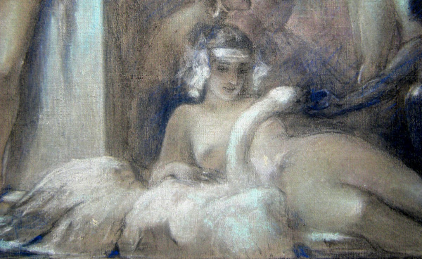 "Attic Night", rare symbolistic painting by the best pupil of Hans Makart Item ID 2655 – Bild 6
