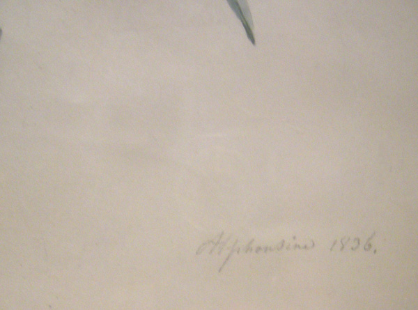 "Bouquet of Lilies", gouache on vellum, signed & dated 1836 Item ID 3179 – Bild 5