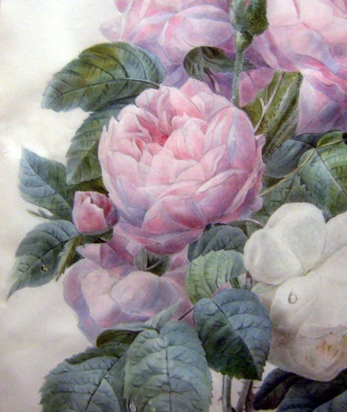 "Bouquet of roses", gouache on vellum, ca.1835-1840, signed Item ID 3176 – Bild 4