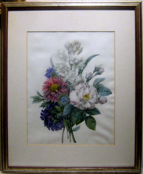 "Bouquet of mixed flowers", signiert & dated 1840,gouache on vellum Item ID 3180