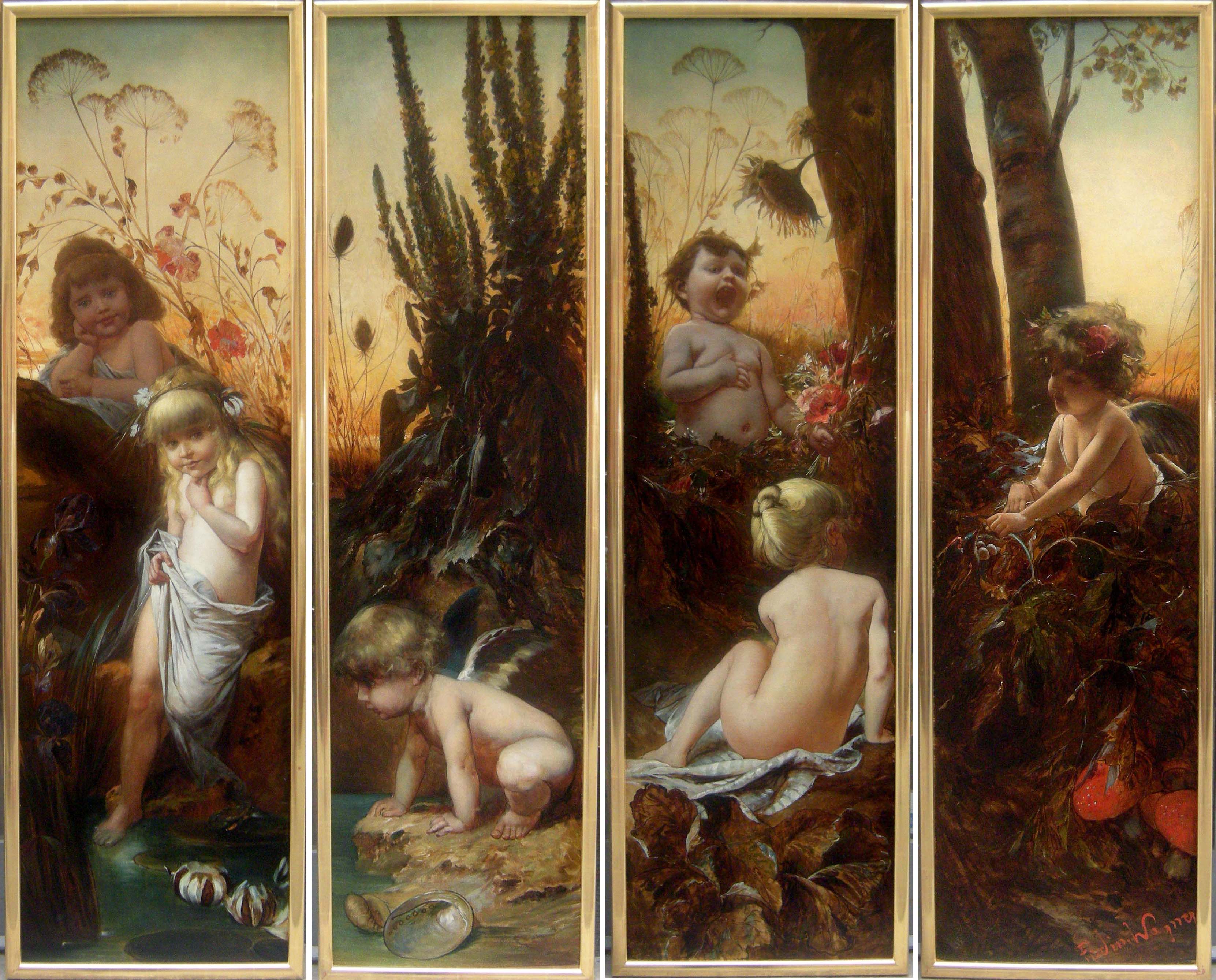 "Allegory of Summer", monumental 4-part painting Item ID 3584