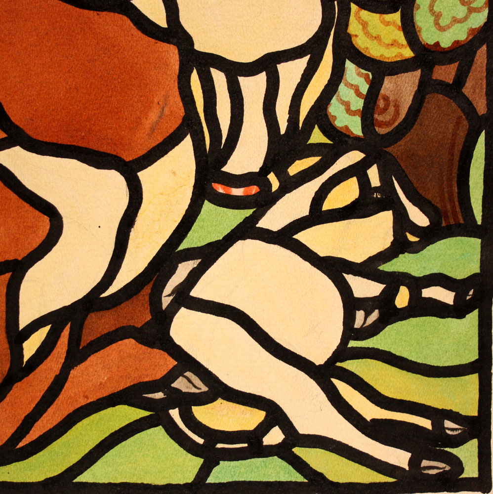 " Cow and calf ", original design for stained-glass window Item ID 4209 – Bild 3