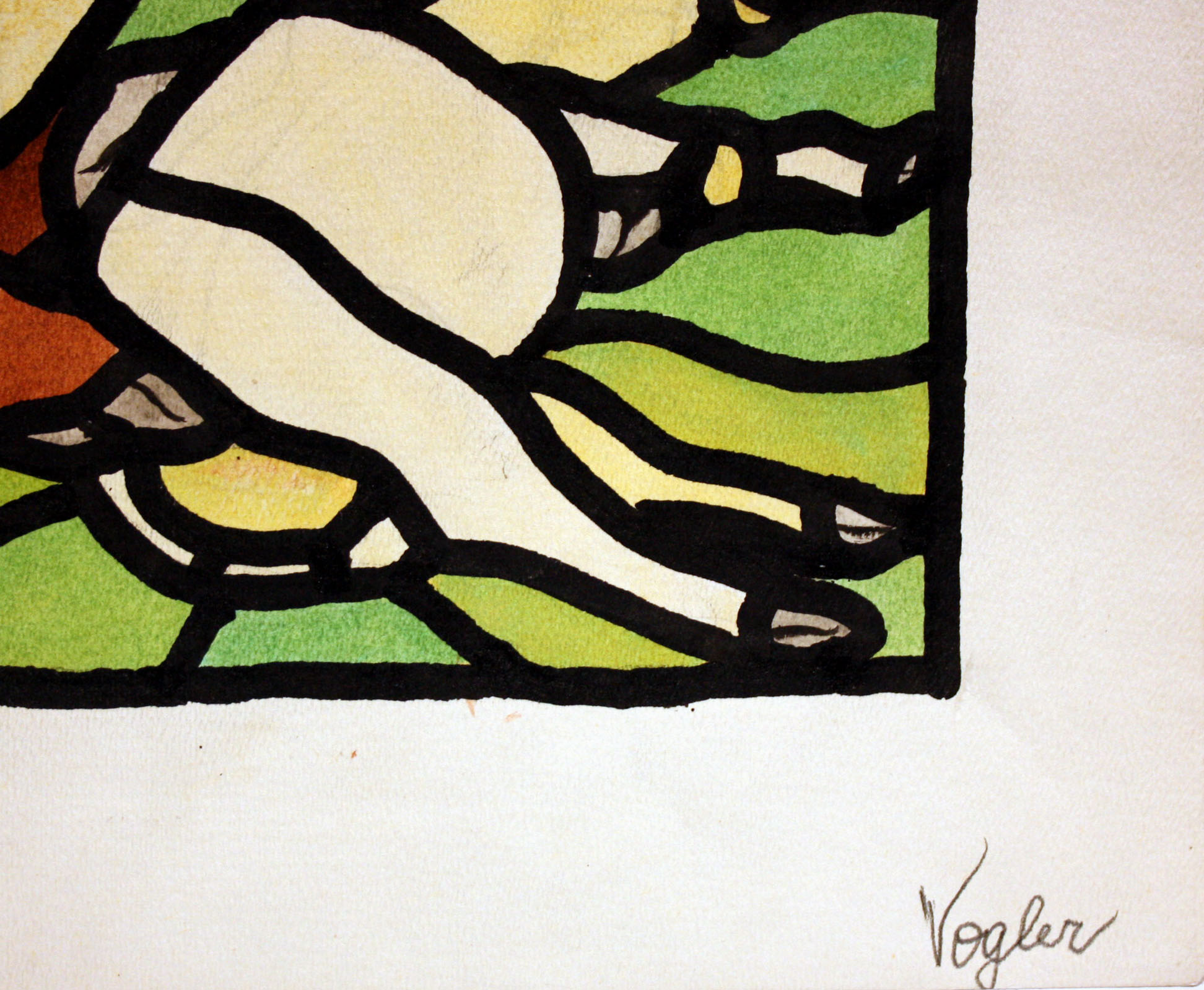 " Cow and calf ", original design for stained-glass window Item ID 4209 – Bild 4