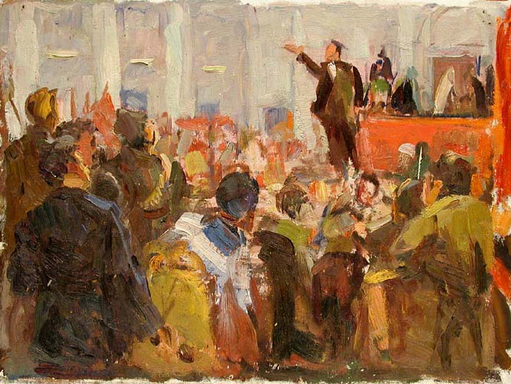 " Lenin proclaims Soviet power ", oil study No.2 Item ID 4306