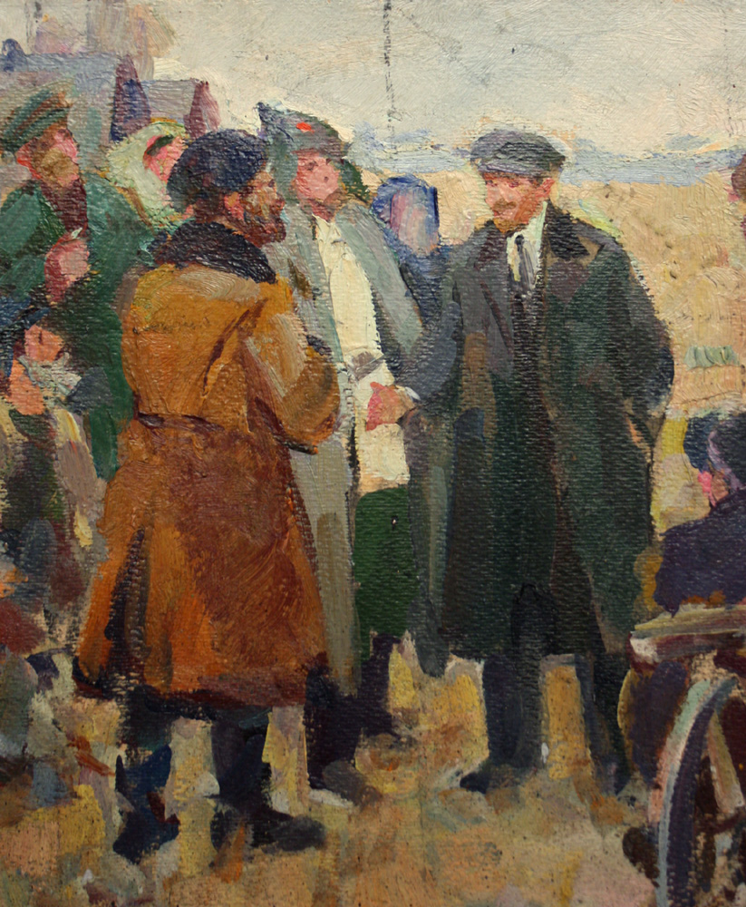 " Lenin among peasants", oil study to Soviet propaganda painting Item ID 4311 – Bild 2