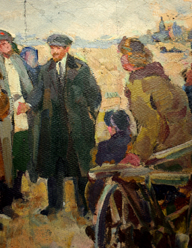 " Lenin among peasants", oil study to Soviet propaganda painting Item ID 4311 – Bild 3