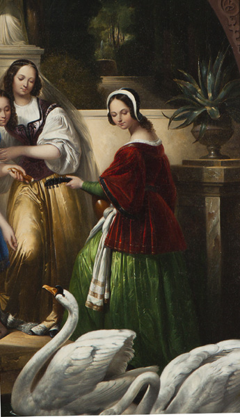 " Three women feeding swans", from the former property of the Prussian King Friedrich Wilhelm III Item ID 4338 – Bild 5