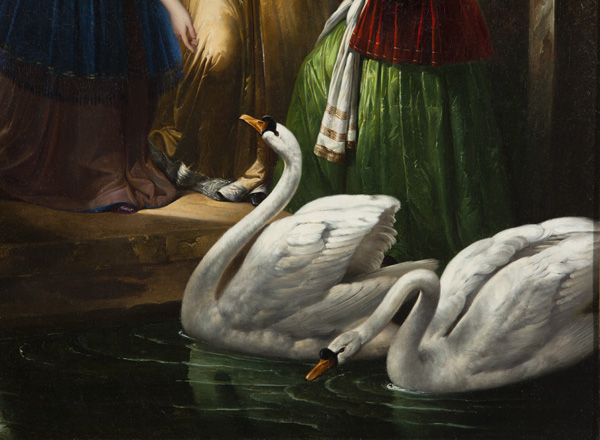 " Three women feeding swans", from the former property of the Prussian King Friedrich Wilhelm III Item ID 4338 – Bild 6