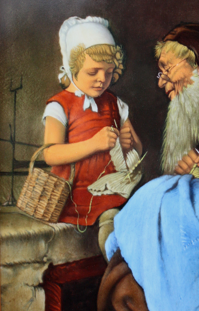 "An old pupil" , hand-painted plaque Item ID 4792 – Bild 4