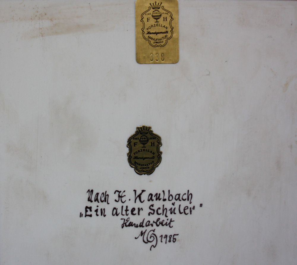 "An old pupil" , hand-painted plaque Item ID 4792 – Bild 7