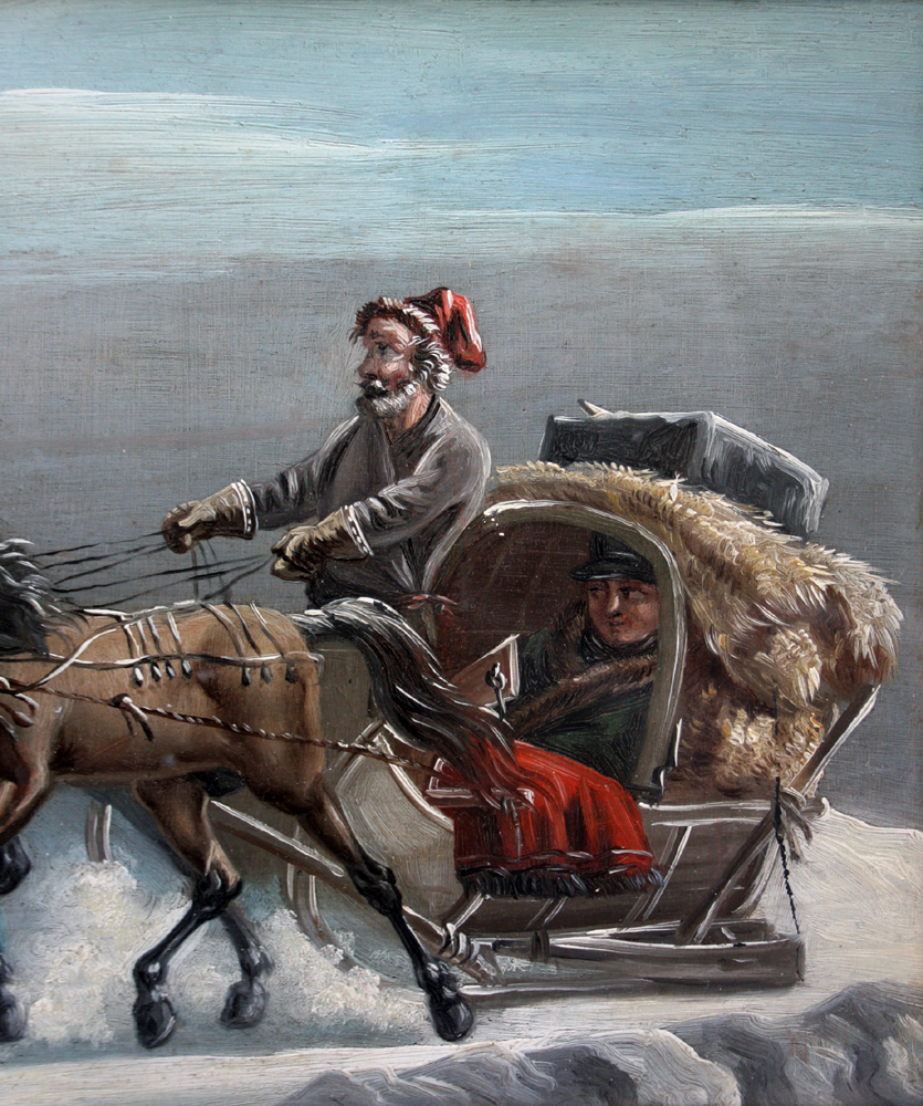 pair of paintings with Troika ride in winter and summer Item ID 5634 – Bild 5