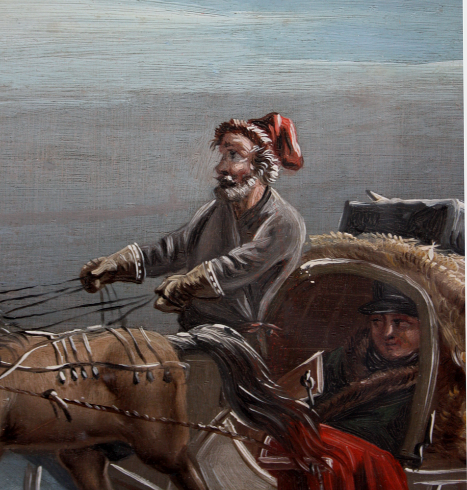 pair of paintings with Troika ride in winter and summer Item ID 5634 – Bild 6