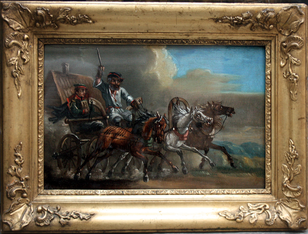 pair of paintings with Troika ride in winter and summer Item ID 5634 – Bild 8