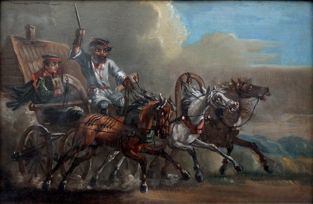 pair of paintings with Troika ride in winter and summer Item ID 5634 – Bild 9