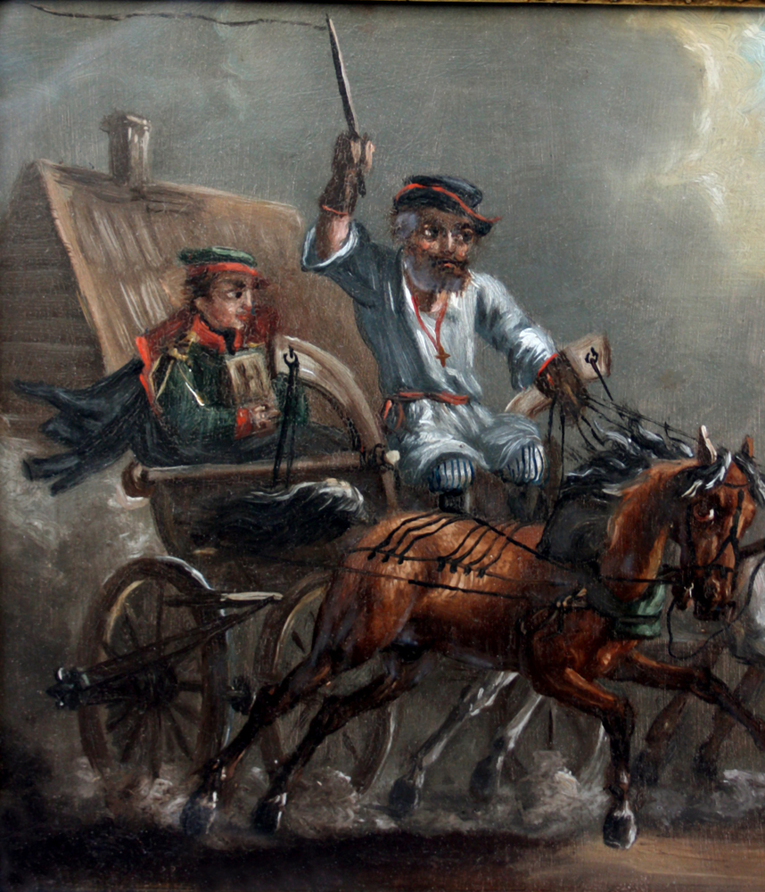 pair of paintings with Troika ride in winter and summer Item ID 5634 – Bild 11