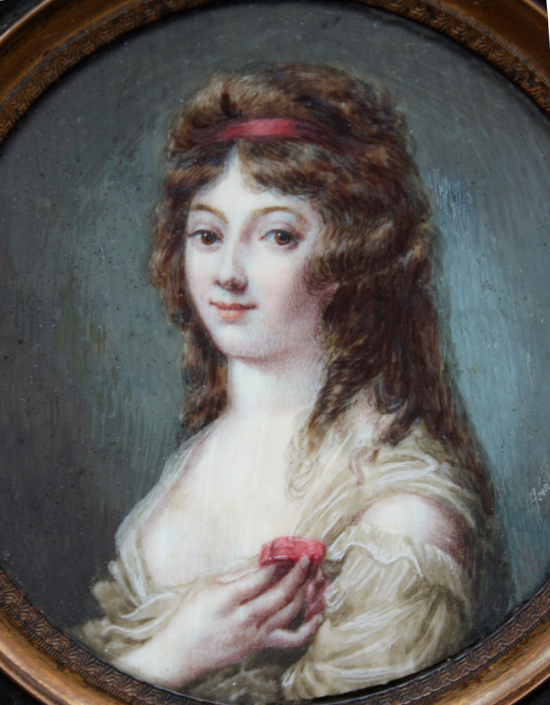 Portrait miniature of a young lady Item ID 5894 – Bild 3
