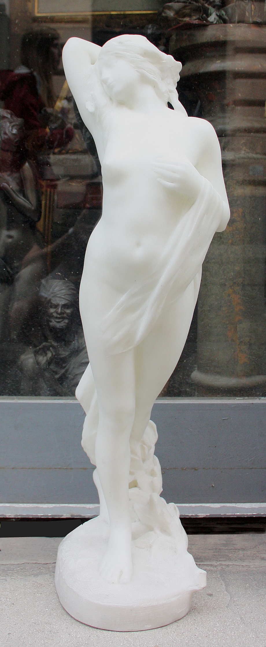 "Awakening", Art Nouveau marble sculpture, Paris, 1890s Item ID 6056