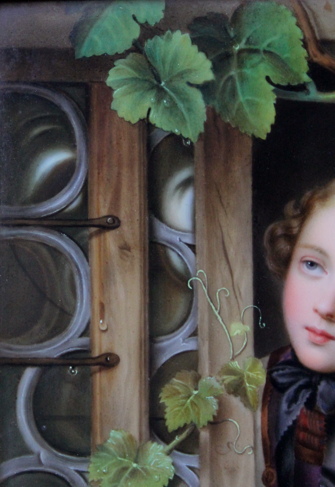 The Girl at the Window, painting on porcelain plaque Item ID 6827 – Bild 5