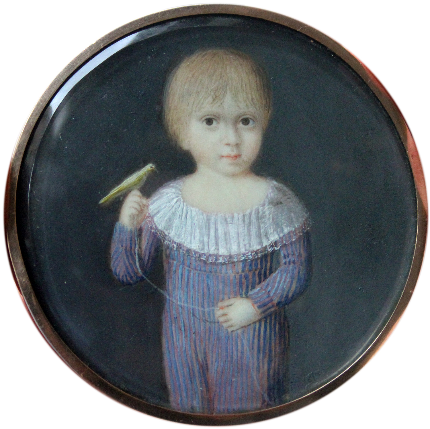 Portrait miniature of Francesco Oliveri del Castillo, futured Duke di Aquaviva in Palermo