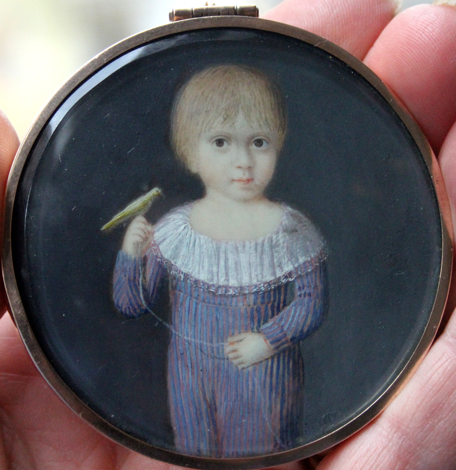 Portrait miniature of Francesco Oliveri del Castillo, futured Duke di Aquaviva in Palermo – Bild 2