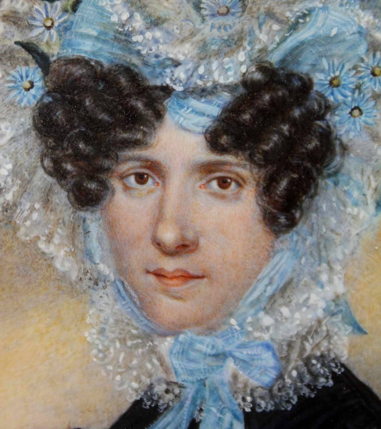 Portrait of young lady in black dress and with lace bonnet – Bild 4