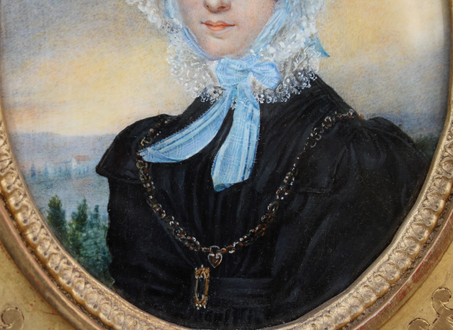 Portrait of young lady in black dress and with lace bonnet – Bild 6