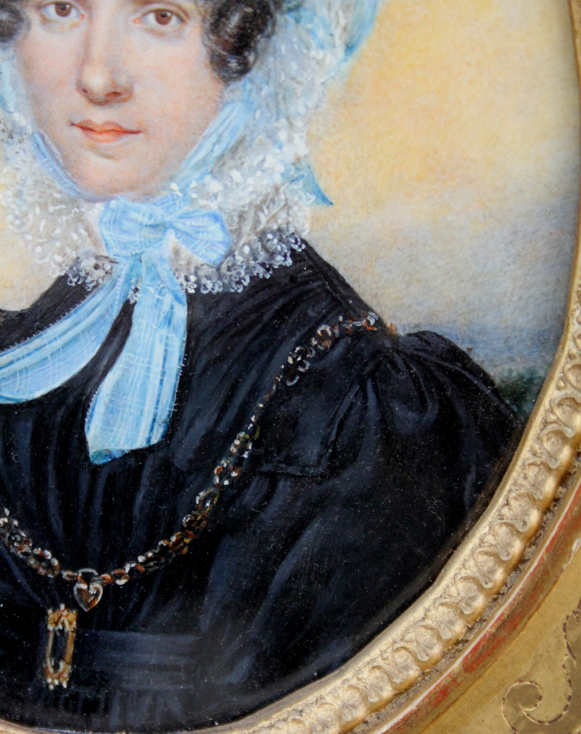 Portrait of young lady in black dress and with lace bonnet – Bild 8